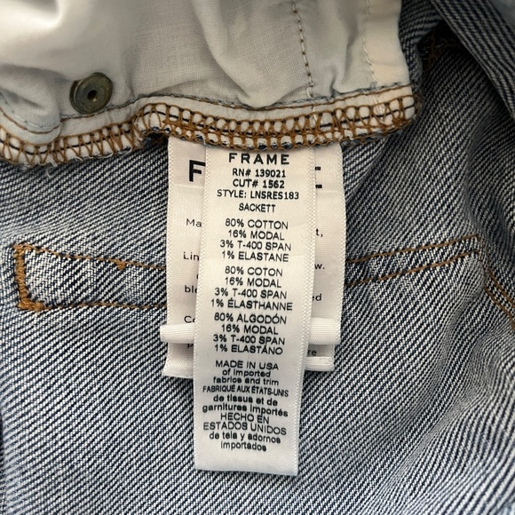 FRAME Le Nouveau Distressed Straight Jean | Size 28 | Blue (Sackett) - Picture 12 of 12